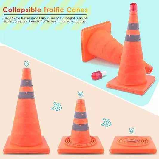 Foldable Traffic Reflective Safety Cone 🎁Get Free LED Lights